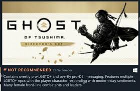 Guys, Ghost of Tsushima was woke all along. It just took a female in the  sequel for the brave anti-DEI inspectors to find out. : rGamingcirclejerk
