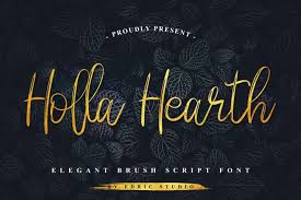 Holla Hearth Font Edric Studio Fontspace In 2020 Script Brush Script Fonts Script Fonts