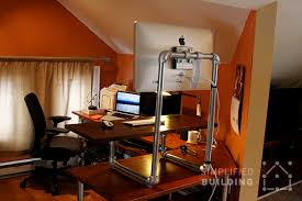 Diy standing desk converter diy, alternative to build an excellent solution ergonomic health information about its a readymade standing desk memory controller american walnut top black frame office furniture. Diy Standing Desk Converter Step By Step Plans Simplified Building