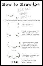 How To Draw Cute Button Noses In 5 Easy Steps Beginner Drawing Tutorial On Katcanpaint Com By Hayles Nose Drawing Drawings Drawing Tutorial