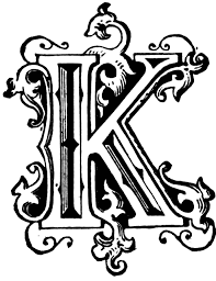 k ornamental letter clipart etc