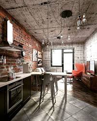 Rustic Industrial Home And Kitchen With Creative Lighting Industrial Home Design Industrial Interior Design Industrial Interior