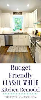 Budget Friendly Classic White Kitchen Remodel All The Details Thrifty Frugal Mom Kitchen Remodel Small Classic White Kitchen Budget Friendly Kitchen Remodel