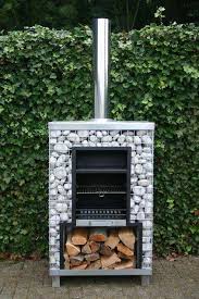Gabion Wall Wood Burning Stove Outdoor Kitchen Outdoor Stove Gabion Baskets