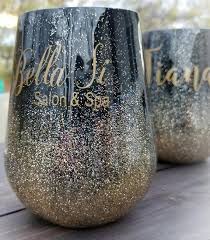 Black And Silver Ombre Tumbler Black And Gold Ombre Glitter Wine Tumbler Stainless Wine Etsy Glitter Wine Glitter Cups Glitter Mason Jars