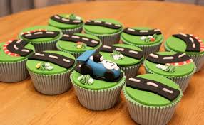 Cupcake Decorating Ideas For Boy Birthday Racing Car Cupcakes Cupcakes For Boys Cars Cupcakes Cupcake Decorating Techniques