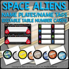 Desk Name Plates Name Tags Editable Table Cards Space Classroom Decor Theme Space Classroom Space Theme Classroom Classroom Decor Themes