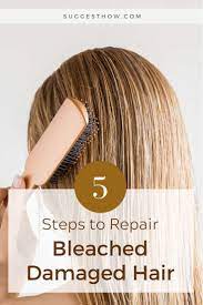 How To Repair Bleached Damaged Hair 5 Easy Steps Bleached Damaged Easy Hair Bleached Dama Hair Repair Diy Treatment For Bleached Hair Damaged Hair Diy