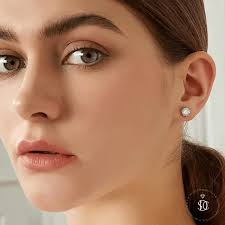 Сребърни обеци с мойсанит Eve