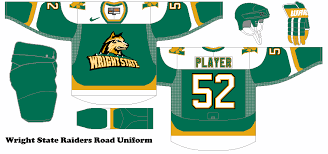 College Hockey Design Concepts For Schools That Don T Have D1 Hockey Wright State Raiders Road Uniform College Hockey Hockey Jersey Hockey