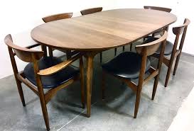 Mid Century Modern Dining Table With 6 Chairs Lane Perception Walnut Mcm Vintage Midcentury Modern Dining Table Modern Dining Table Modern Dining Room Set
