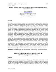 Gratis untuk komersial tidak perlu kredit bebas hak cipta. Pdf Analisis Kognitif Semantik Peribahasa Melayu Bersumberkan Anjing Canis Familiaris Imran Ho Academia Edu