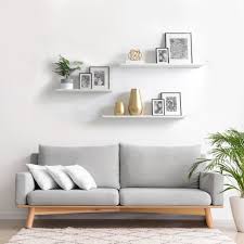Floating shelves work well in any space, frankly, but they are particularly useful in the bathroom where horizontal surfaces and square footage both often fall on the smaller end of the spatial spectrum. Slim Floating Shelves 2 Pack White 5 Thick 3 Sizes Available Delta Cycle
