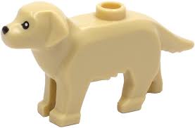 Golden retrievers have a lush and thick double layer coat. Bricklink Part 69962pb01 Lego Dog Labrador Golden Retriever With Black Eyes And Nose Pattern Animal Land Bricklink Reference Catalog