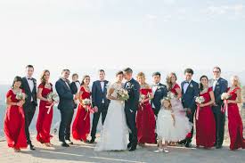 Navy Blue Hugo Boss Groomsmen Suits Red Bridesmaid Dresses Deep Red Bridesmaid Dresses Bridesmaids Colors Summer