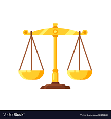 Beautiful golden scales weighing decisions Vector Image
