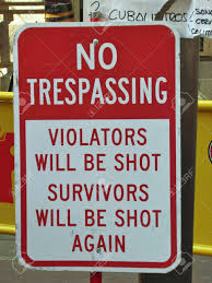 Humorous No Trespassing Sign Stock Photo Picture And Royalty Free Image Image 38122734