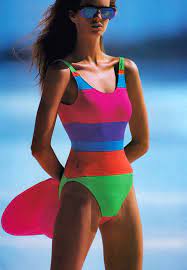 Elle Macpherson By Gilles Bensimon For Elle 1987 Swimsuit By Ralph Lauren Vintage Swimwear Swimwear 80s Swimwear