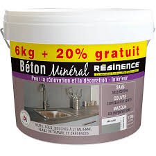 Beton Mineral Resinence Gris Clair 6kg 20 Gratuit Castorama