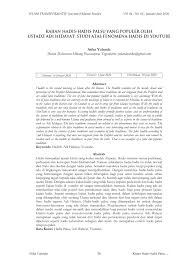 İslâm âlimleri bu müjdeye erebilmek için eşitli konularda kırk hadisler derlemişlerdir. Pdf Kajian Hadis Hadis Palsu Yang Populer Oleh Ustadz Adi Hidayat