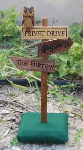 Mini Harry Potter Sign Post Harry Potter Nursery Harry Potter Decor Harry Potter Miniatures