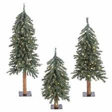 The Holiday Aisle Natural Alpine 4 Light Green Pine Artificial Christmas Tree With 18 Alpine Christmas Tree Slim Artificial Christmas Trees Christmas Tree Set