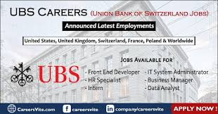 Ubs Careers 2020 Union Bank Of Switzerland Jobs Nov 2020