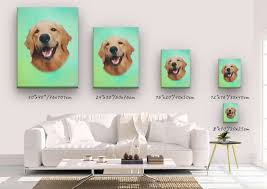 Our modern art style will capture all of your pets beloved details and become the center piece of any room. Classic Custom Dog Portrait Lagoon Pet Portrait On Canvas From Photo
