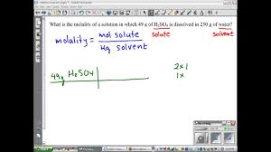 Molarity = moles of solute/liters of solutionliters of solution = moles of solute/molarityliters naoh = 3.25 moles naoh/2.5 m naoh= 1.30 liters as an example, 1m naoh solution contains 40g of naoh in one litre of water (1000g) and thus the concentration would be 4% naoh. What Is The Molality Of A Solution Of 10 G Naoh In 500 G Water Socratic
