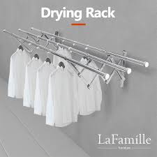 Get the best deals on wall mounted hooks & hangers. Lafamille Stainless Steel Wall Mount 3 Layers Drying Rack Cloth Hanger Hmz Dr Ay101 Shopee Malaysia
