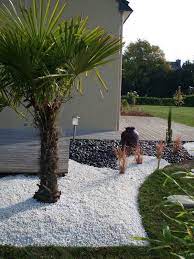 idee massif avec caillou blanc amenagement jardin cailloux jardins jardins avant