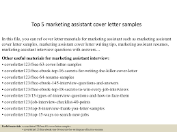 Include a cover letter header with your contact information. Top 5 Marketing Assistant Cover Letter Samples