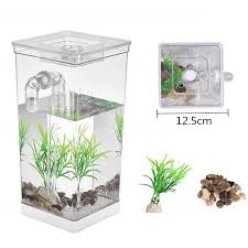 The size you choose could kill your fish. Self Cleaning Plastic Mini Fish Tank Bowl Incubator Desktop Decorative Aquarium Betta Fish Bowl Box For Office Home Decor Aquariums Tanks Aliexpress