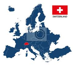 Jak dzwonić z polskiego telefonu komórkowego i stacjonarnego do szwajcarii? Ilustracji Wektorowych Mapy Europy Z Podswietlona Szwajcaria Fototapeta Fototapety Berno Konfederacja Genewa Myloview Pl