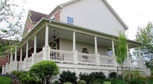 A wraparound porch is a classic feature of old farmhouses. Wrap Around Front Porch Addition In Ijamsville Talon Construction