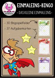 Bingo Zum Kleinen Einmaleins Unterrichtsmaterial Im Fach Mathematik Kleines Einmaleins Einmaleins Mathe