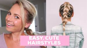 Tying your hair just a few inches lower gives a more sporty look. 3 Cute Easy Hair Tutorials Tarte Tutorial Youtube
