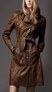 Love Anything Burberry This Jacket Is So Cool Trench Coats Women Leather Trench Coat Leather Coat