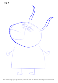 Learn How To Draw Madame Gazelle From Peppa Pig Peppa Pig Step By Step Drawing Tutorials Peppa Pig Drawing Peppa Pig Peppa