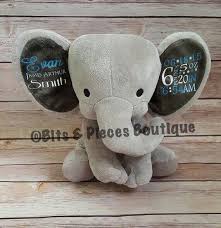 Birth Announcement Personalized Stuffed Animals Cubbies Personalized Stuffed Animal Birth Announcement Personalized Baby Gift Valentine S Day Gift Baby Shower Gift Elephant Birth Personalized Baby Gifts Personalized Stuffed Animals