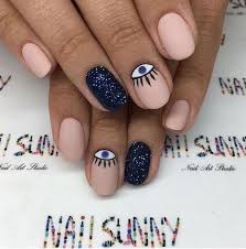 Top Design For Evil Eye Nails 2018 Evil Eye Nails Eye Nail Art Boho Nails