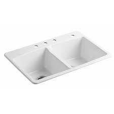 Maybe you would like to learn more about one of these? Kohler Drop In 33 In X 22 In White Double Equal Bowl 4 Hole Kitchen Sink In The Kitchen Sinks Department At Lowes Com