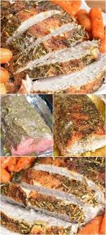 Serve this savory roast with secure roast halves well with skewers or toothpicks or tie it with kitchen twine and place in the. Garlic Pork Loin This Juicy And Tender Pork Loin Is Baked On A Bed Of Veggies For Extra Flavor And Moisture Stuffed With Pork Loin Pork Loin Recipes Recipes