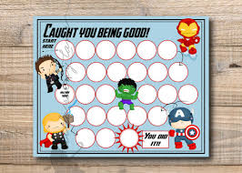 Reward Chart Super Hero Reward Chart Printable Instant