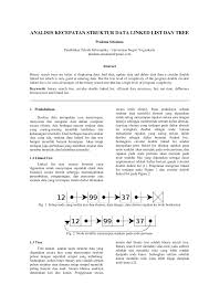 Maybe you would like to learn more about one of these? Pdf Analisis Kecepatan Structur Data Linked List Dan Tree