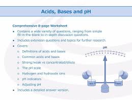 When a substance is higher than a 7 on a ph scale, the substance is basic. Acids Bases And Ph Worksheet Teaching Resources