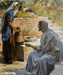 Image result for images jesus and samaritan woman at well