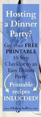 Whimsy And Wow A Little Whimsy In The Kitchen Is A Lot Of Wow On The Plate Easy Dinner Party Food Printables Dinner Party