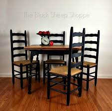 Product title lexington wood ladder back dining chairs, set of 2,. Black Ladder Back Chairs Vintage Kitchen Table Round Back Dining Chairs Dining Table Black