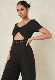 Combinaison de singe bleu marine. Combinaison De Soiree Mariage Femme Missguided